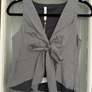 Avantlook Gingham Front Tie Vest